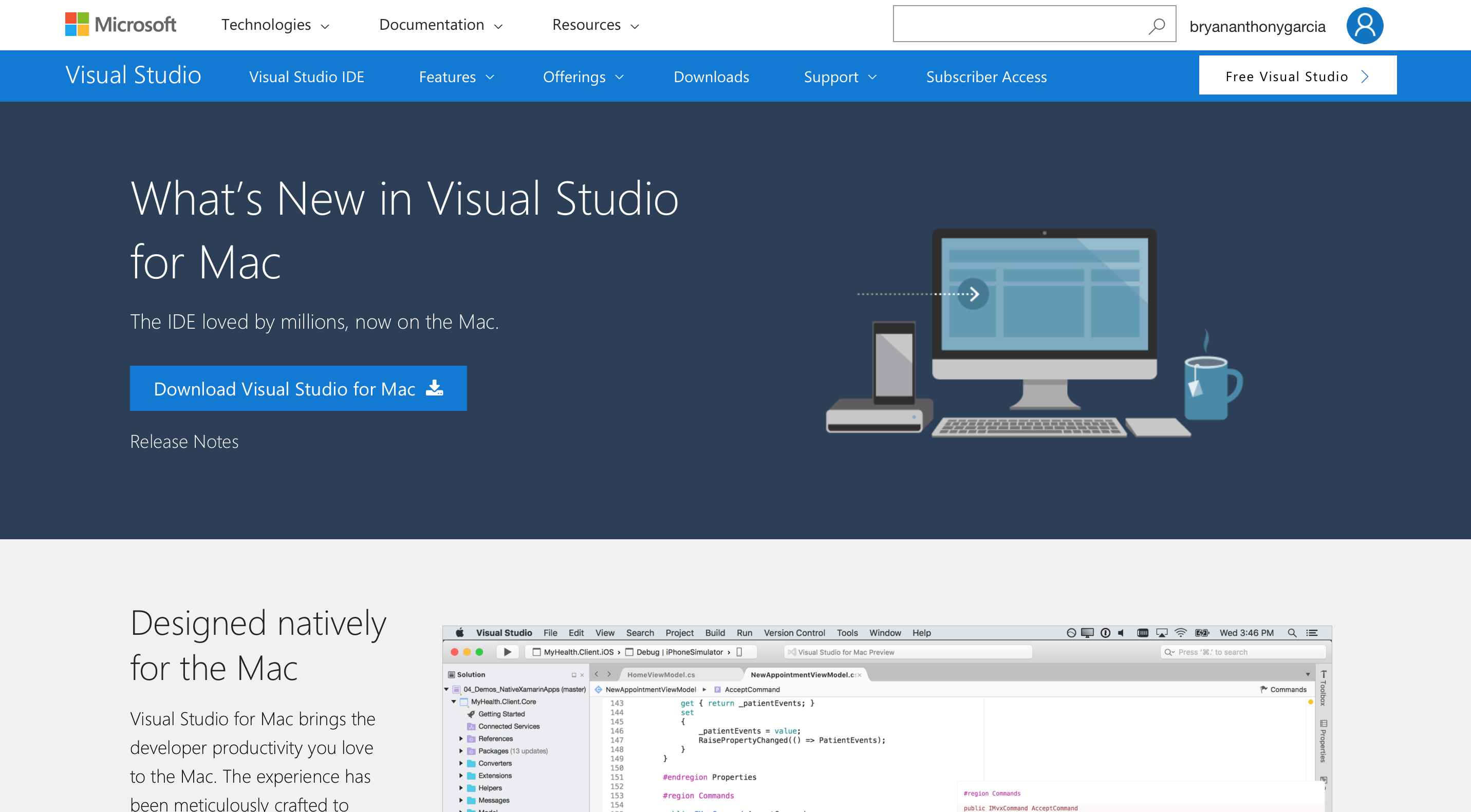 visual studio for mac what to install