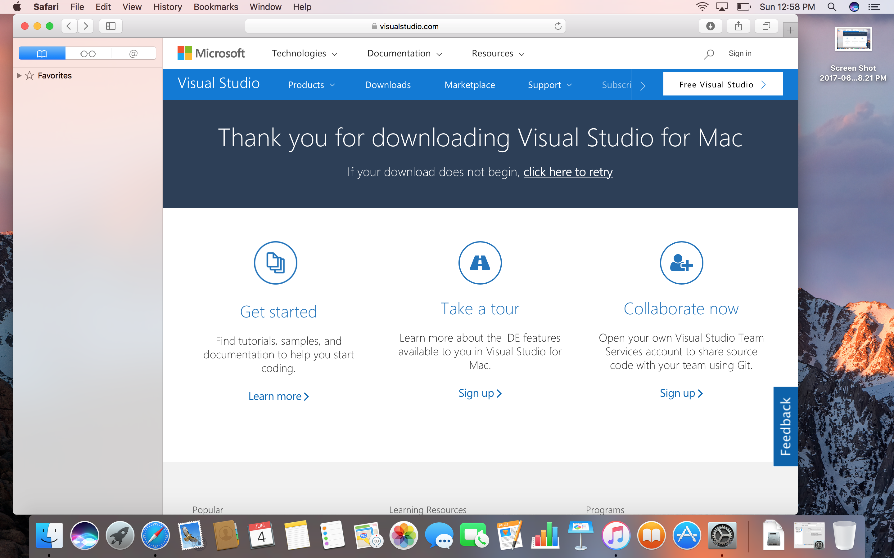 visual studio for mac with github